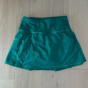 Teal green blue activewear athletic mini skirt